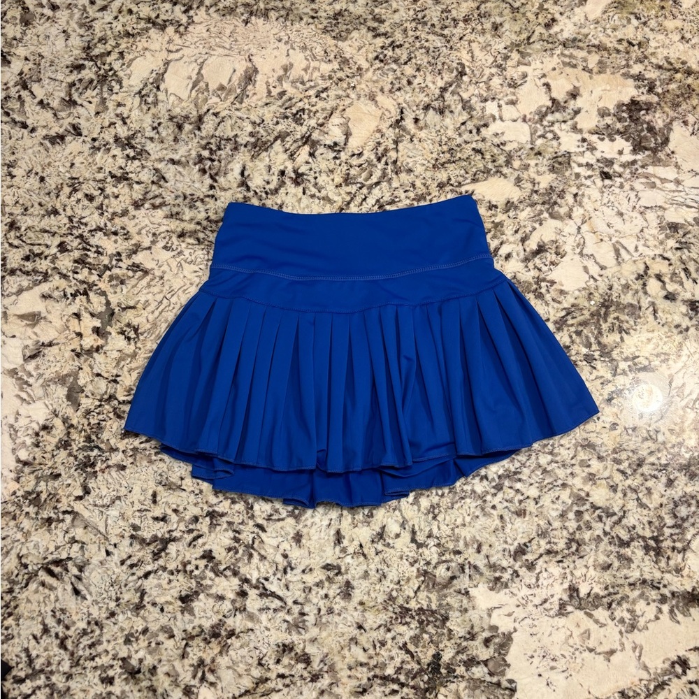 Blue Pleated Women's Skirt